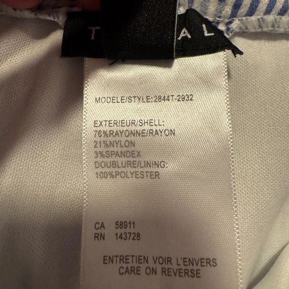 Tribal Blue and White Striped Skirt with built in shorts - Picture 4 of 7